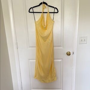 Yellow slip dress